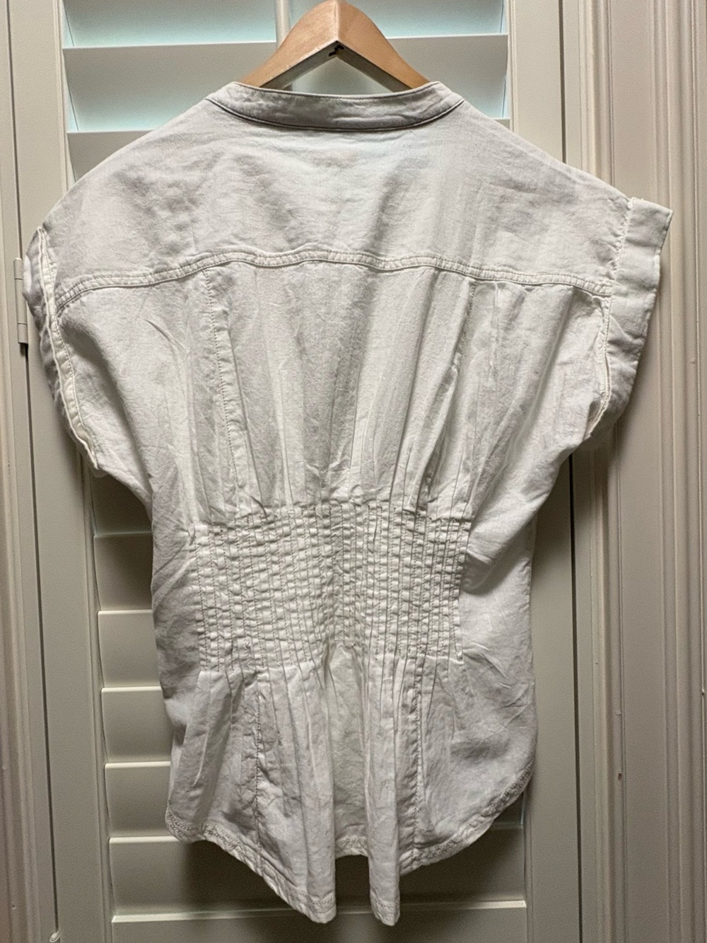 The Linden Denim Pleated
Waisted Blouse by Pilcro - Picture 7 of 7